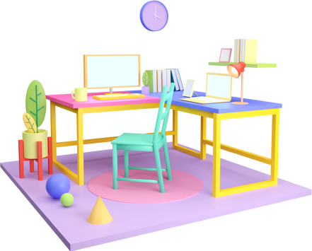 Fun 3D Designer's Desk